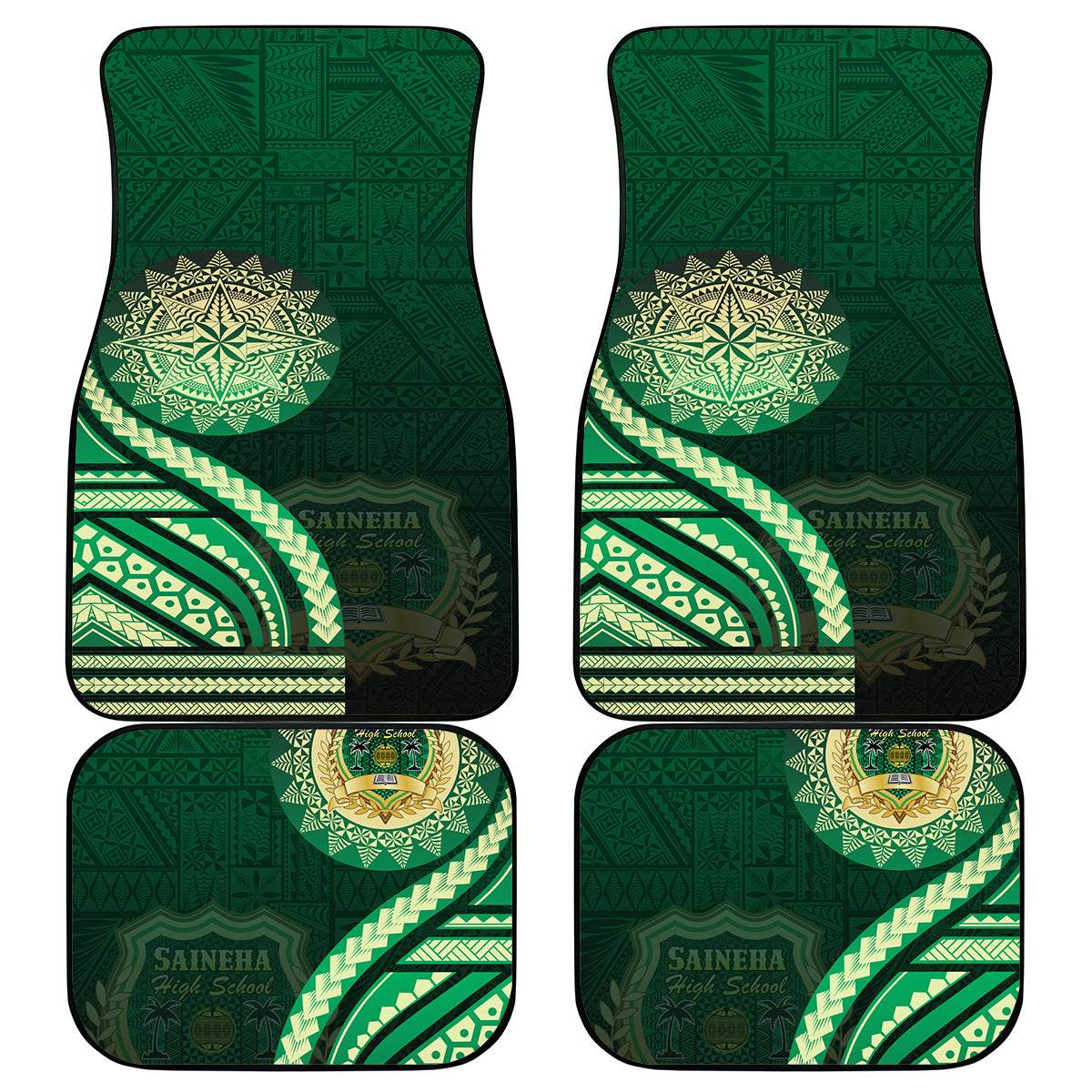 Saineha High School Car Mats Ngatu and Polynesian Pattern LT03 - Polynesian Pride