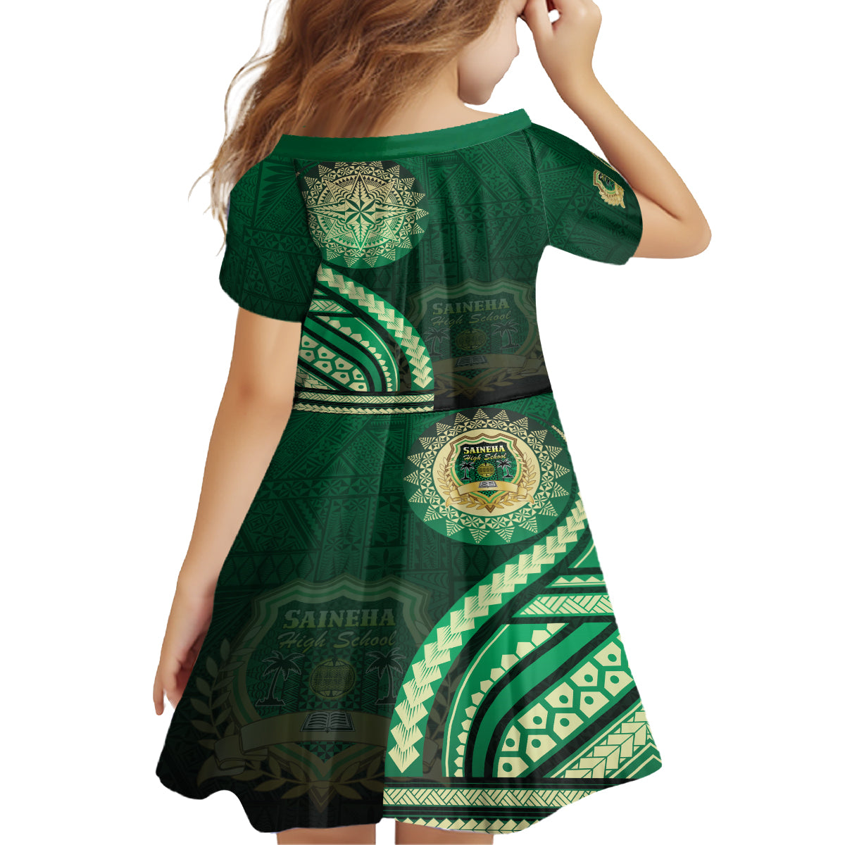 Saineha High School Family Matching Tank Maxi Dress and Hawaiian Shirt Ngatu and Polynesian Pattern LT03 - Polynesian Pride