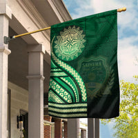 Saineha High School Garden Flag Ngatu and Polynesian Pattern LT03 House Flag Green - Polynesian Pride