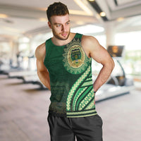 Saineha High School Men Tank Top Ngatu and Polynesian Pattern LT03 Green - Polynesian Pride