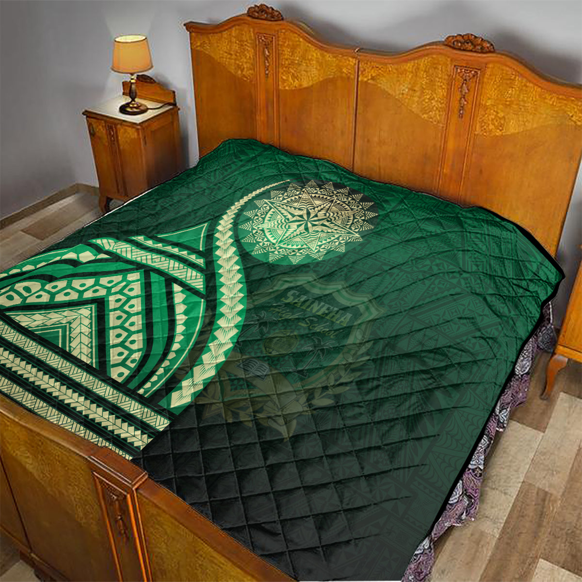 Saineha High School Quilt Ngatu and Polynesian Pattern