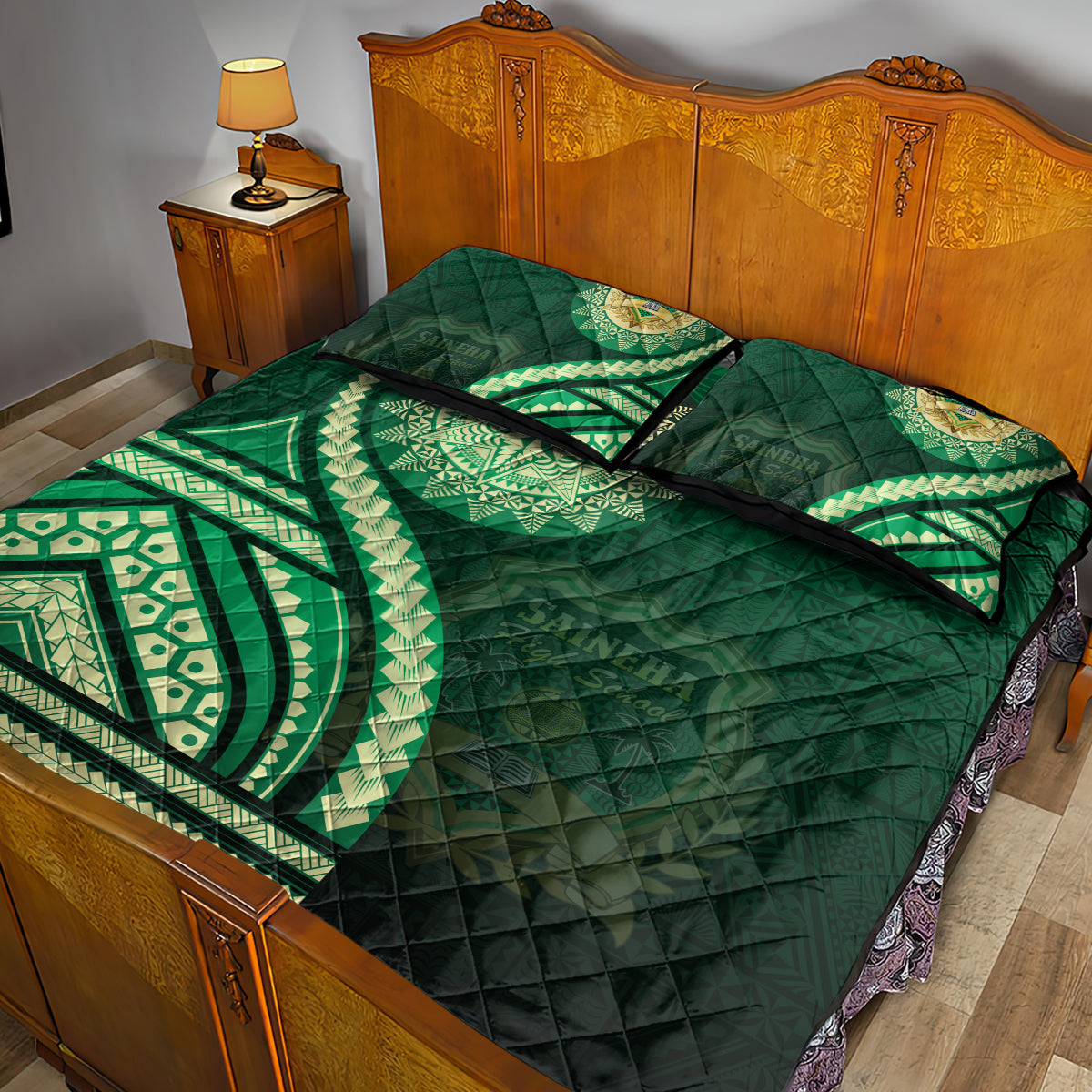 Saineha High School Quilt Bed Set Ngatu and Polynesian Pattern LT03 - Polynesian Pride