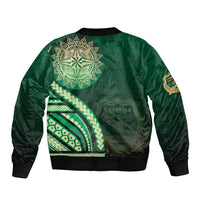 Saineha High School Sleeve Zip Bomber Jacket Ngatu and Polynesian Pattern LT03 - Polynesian Pride