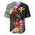 Aloha Hawaii Hibiscus and Plumeria Flowers Baseball Jersey Kanaka Maoli Tattoo Polynesian Pattern