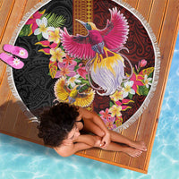 Papua New Guinea Birds and Frangipani Beach Blanket Melanesian Art Tattoos LT03 - Polynesian Pride