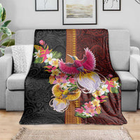 Papua New Guinea Birds and Frangipani Blanket Melanesian Art Tattoos LT03 - Polynesian Pride
