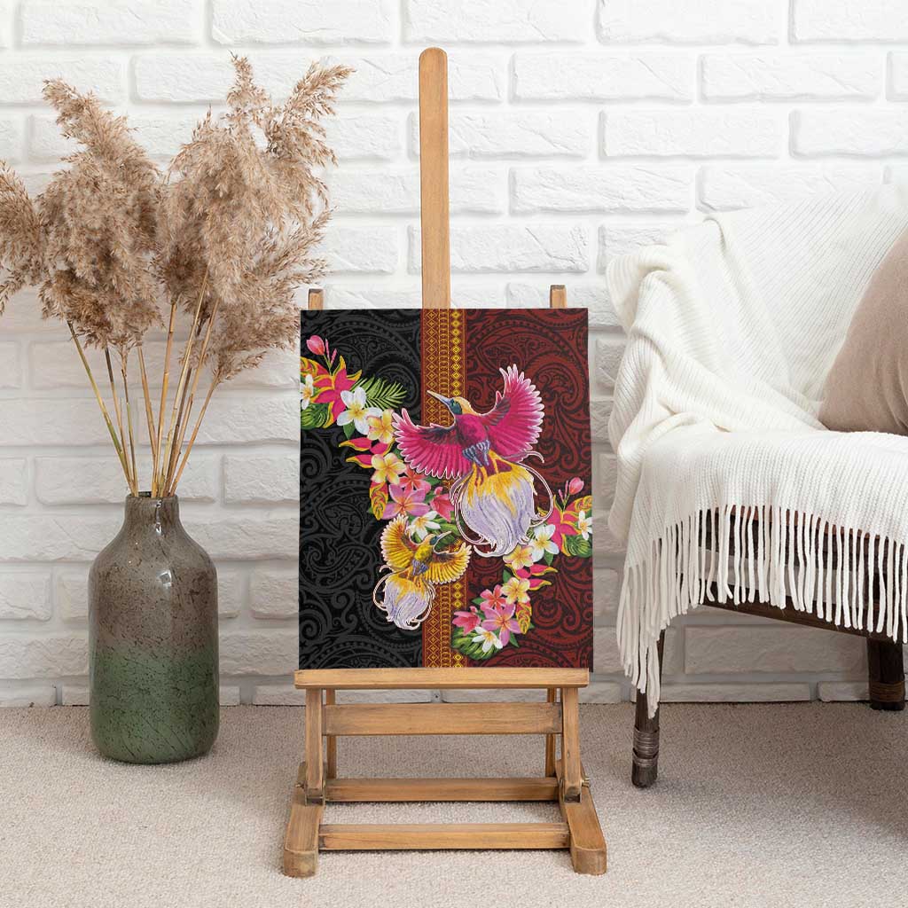 Papua New Guinea Birds and Frangipani Canvas Wall Art Melanesian Art Tattoos LT03 - Polynesian Pride