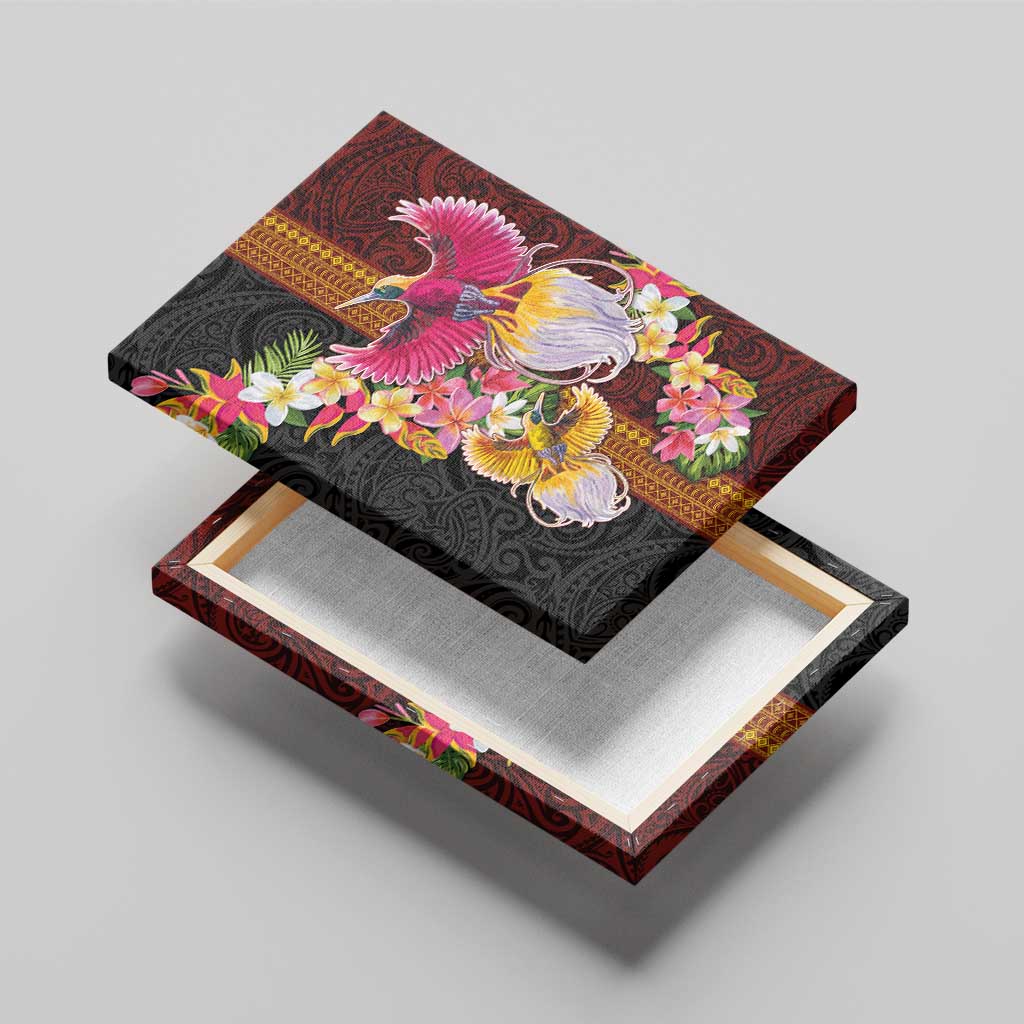 Papua New Guinea Birds and Frangipani Canvas Wall Art Melanesian Art Tattoos LT03 - Polynesian Pride