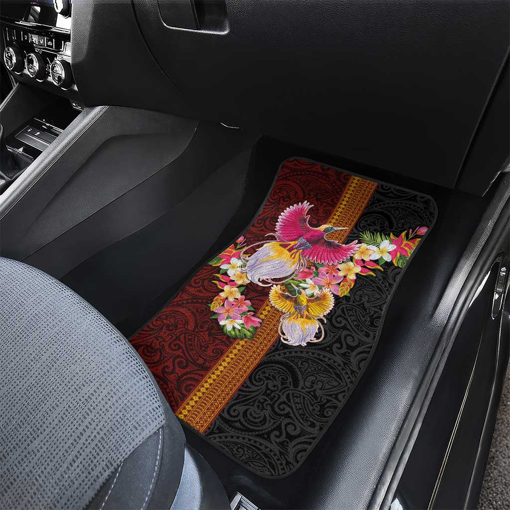 Papua New Guinea Birds and Frangipani Car Mats Melanesian Art Tattoos - Polynesian Pride