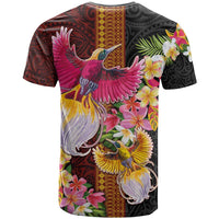 Papua New Guinea Birds and Frangipani T Shirt Melanesian Art Tattoos - Polynesian Pride