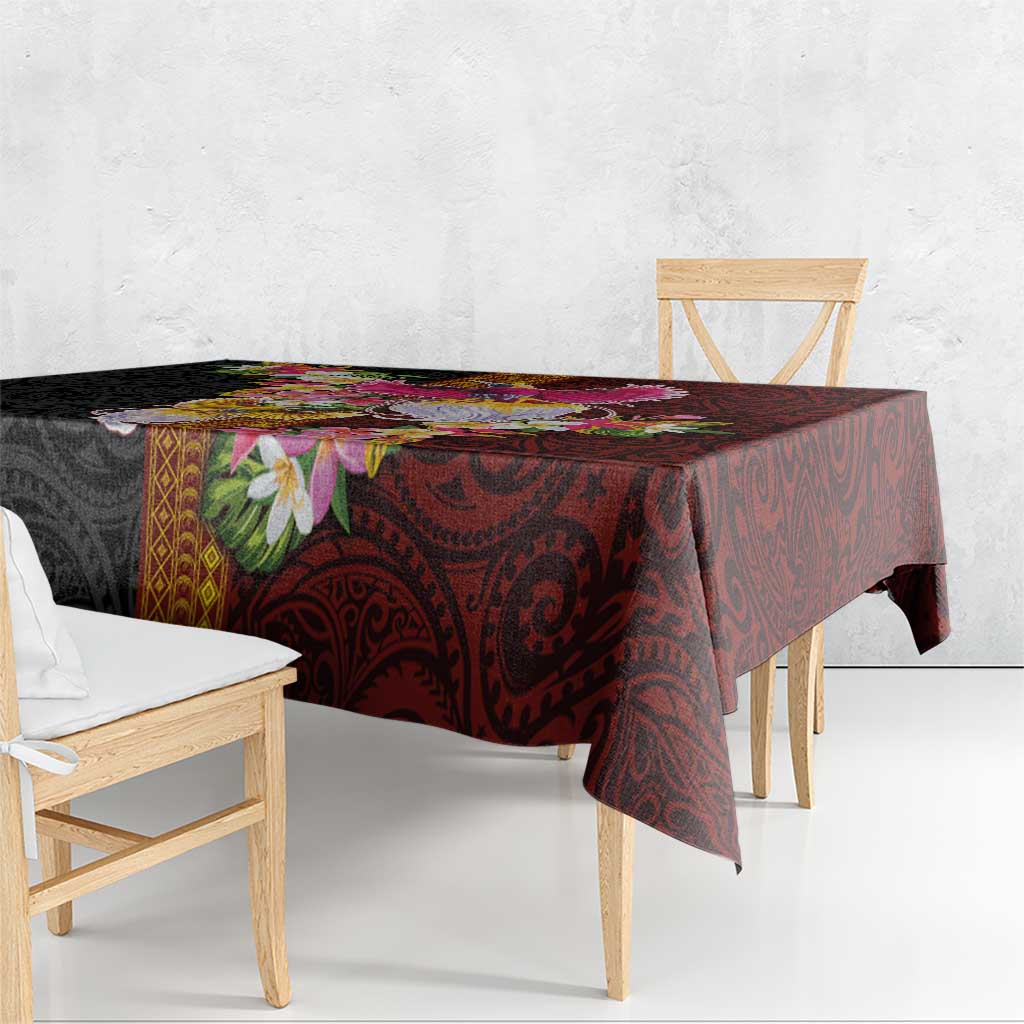 Papua New Guinea Birds and Frangipani Tablecloth Melanesian Art Tattoos LT03 - Polynesian Pride