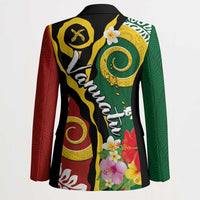 Melanesian Vanuatu Tribal Boar Tusk Blazer Tropical Plants and Namele Motifs LT03 - Polynesian Pride