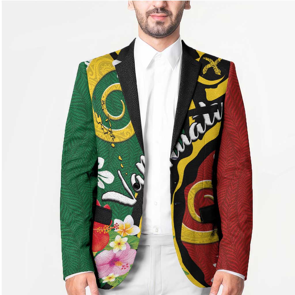 Melanesian Vanuatu Tribal Boar Tusk Blazer Tropical Plants and Namele Motifs LT03 - Polynesian Pride