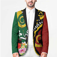 Melanesian Vanuatu Tribal Boar Tusk Blazer Tropical Plants and Namele Motifs LT03 - Polynesian Pride