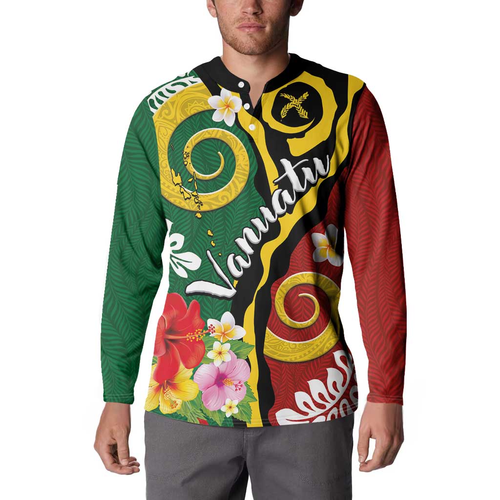 Melanesian Vanuatu Tribal Boar Tusk Button Sweatshirt Tropical Plants and Namele Motifs LT03 - Polynesian Pride
