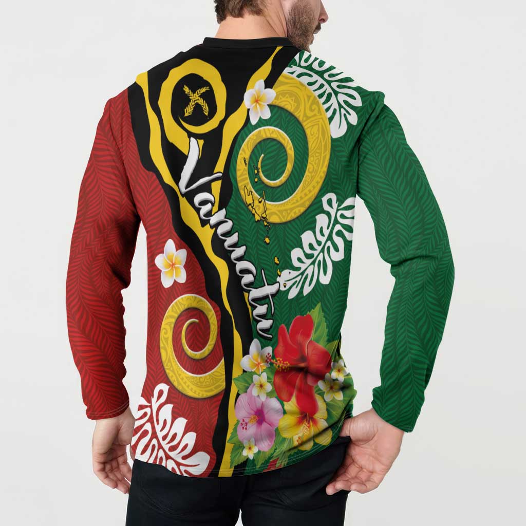 Melanesian Vanuatu Tribal Boar Tusk Button Sweatshirt Tropical Plants and Namele Motifs LT03 - Polynesian Pride