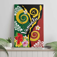 Melanesian Vanuatu Tribal Boar Tusk Canvas Wall Art Tropical Plants and Namele Motifs LT03 - Polynesian Pride