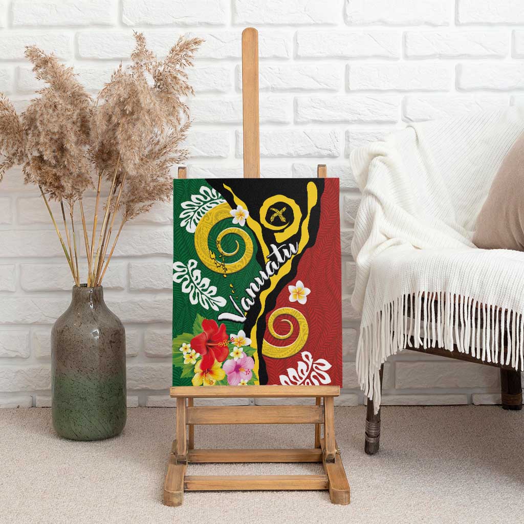 Melanesian Vanuatu Tribal Boar Tusk Canvas Wall Art Tropical Plants and Namele Motifs LT03 - Polynesian Pride