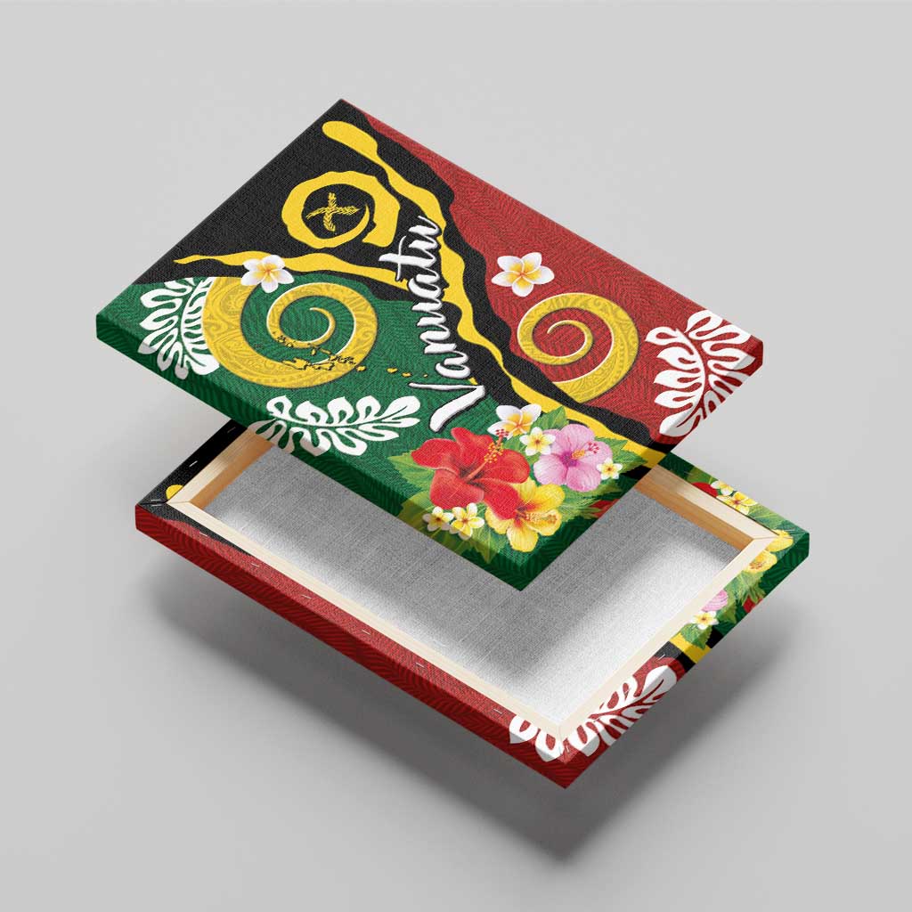 Melanesian Vanuatu Tribal Boar Tusk Canvas Wall Art Tropical Plants and Namele Motifs LT03 - Polynesian Pride
