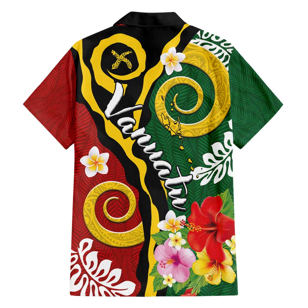 Melanesian Vanuatu Tribal Boar Tusk Family Matching Summer Maxi Dress and Hawaiian Shirt Tropical Plants and Namele Motifs - Polynesian Pride