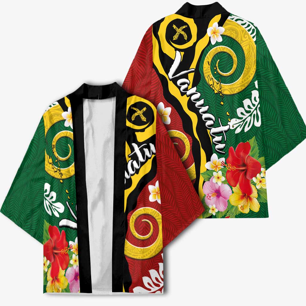Melanesian Vanuatu Tribal Boar Tusk Kimono Tropical Plants and Namele Motifs - Polynesian Pride