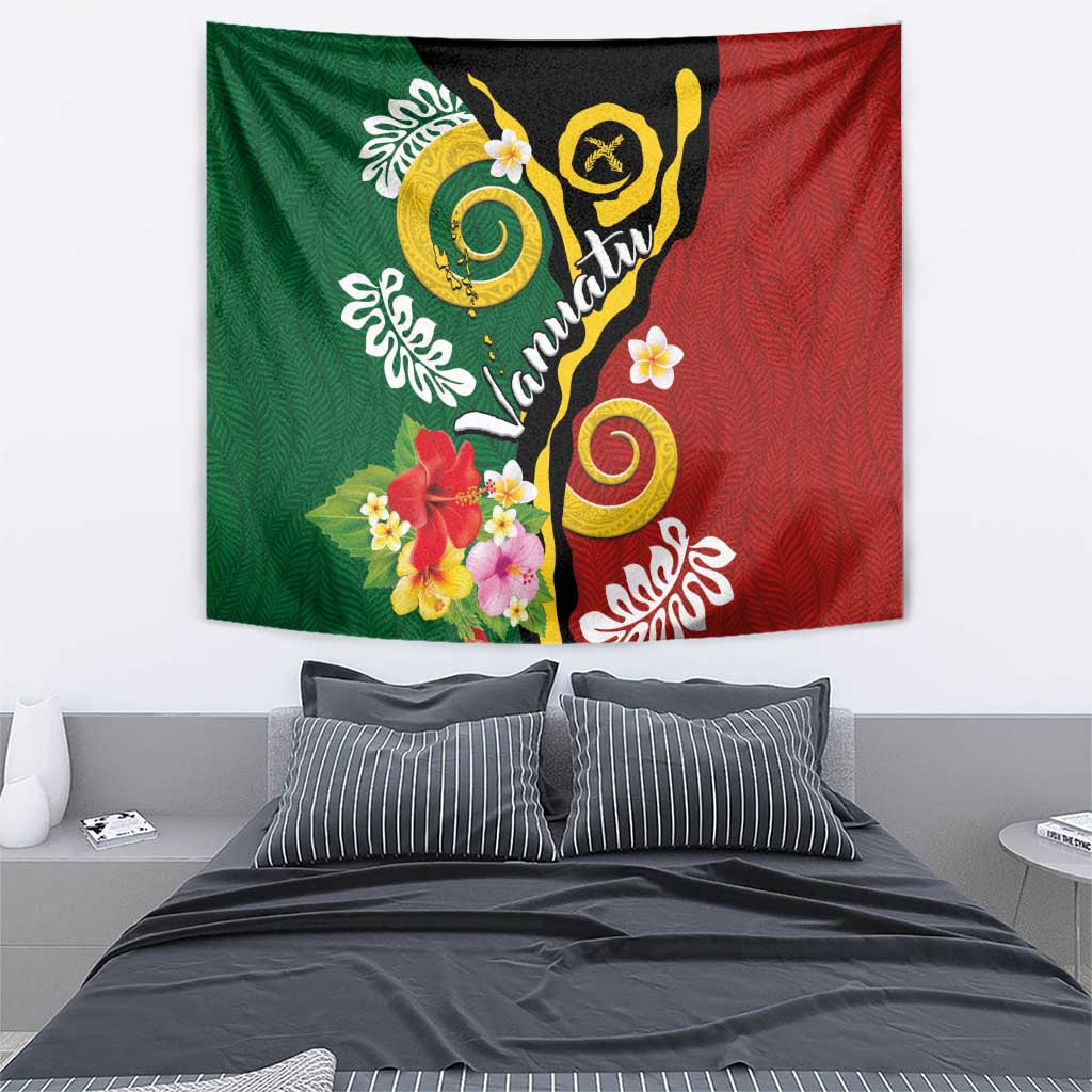 Melanesian Vanuatu Tribal Boar Tusk Tapestry Tropical Plants and Namele Motifs - Polynesian Pride