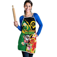 Vanuatu Christmas Apron Funny Santa with Namele and Boar Tusk Tribal LT03 - Polynesian Pride