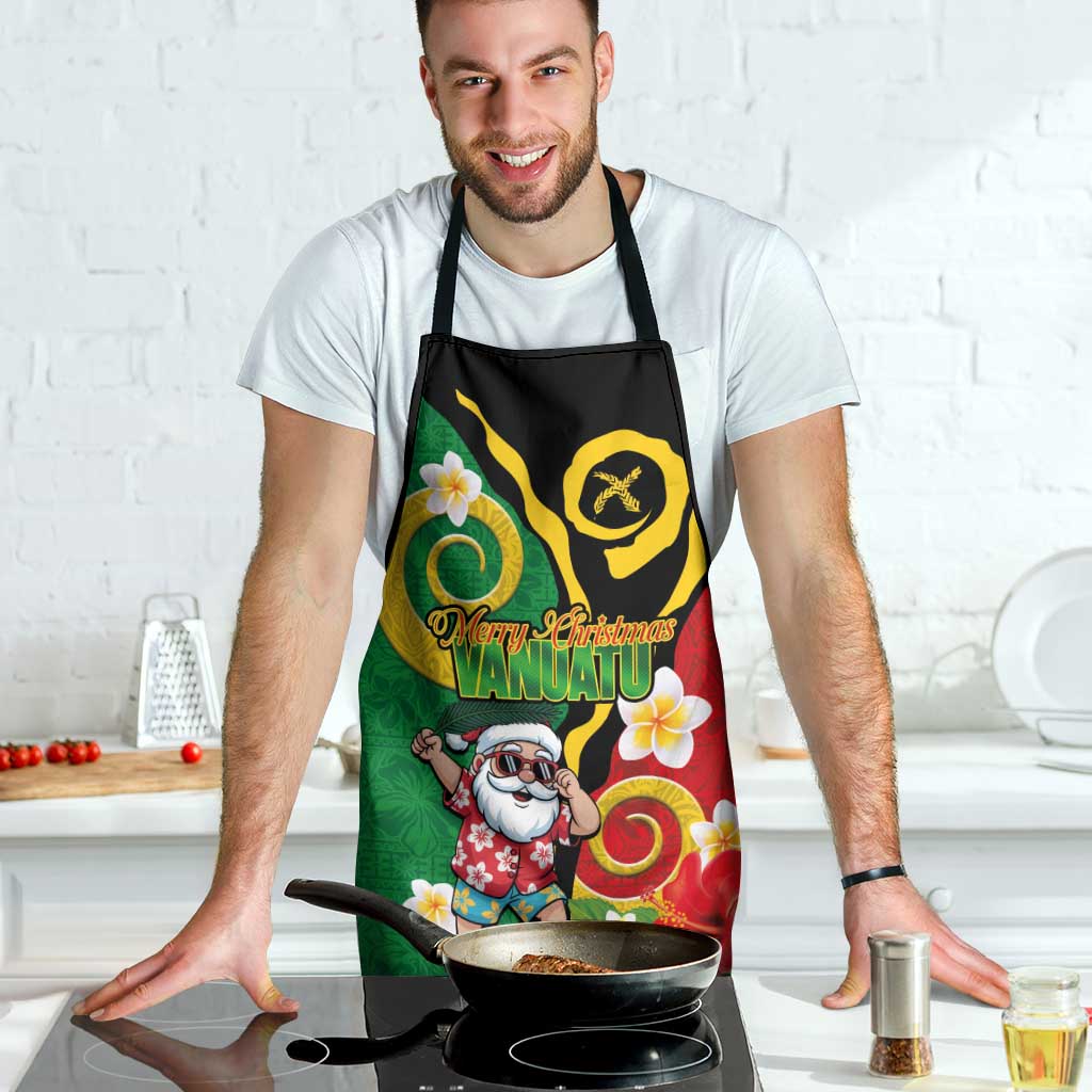 Vanuatu Christmas Apron Funny Santa with Namele and Boar Tusk Tribal LT03 - Polynesian Pride