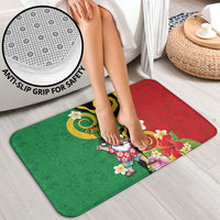 Vanuatu Christmas Bathroom Set Funny Santa with Namele and Boar Tusk Tribal LT03 - Polynesian Pride