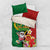 Vanuatu Christmas Bedding Set Funny Santa with Namele and Boar Tusk Tribal - Polynesian Pride
