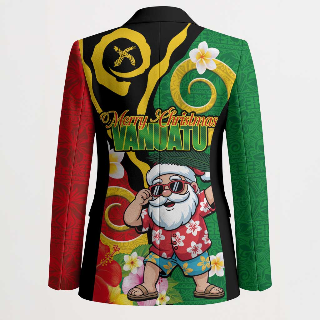 Vanuatu Christmas Blazer Funny Santa with Namele and Boar Tusk Tribal LT03 - Polynesian Pride