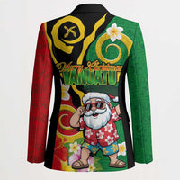 Vanuatu Christmas Blazer Funny Santa with Namele and Boar Tusk Tribal LT03 - Polynesian Pride