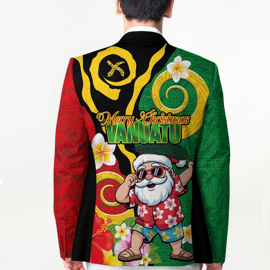 Vanuatu Christmas Blazer Funny Santa with Namele and Boar Tusk Tribal LT03 - Polynesian Pride