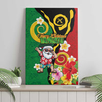 Vanuatu Christmas Canvas Wall Art Funny Santa with Namele and Boar Tusk Tribal LT03 - Polynesian Pride