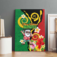 Vanuatu Christmas Canvas Wall Art Funny Santa with Namele and Boar Tusk Tribal LT03 - Polynesian Pride