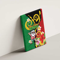 Vanuatu Christmas Canvas Wall Art Funny Santa with Namele and Boar Tusk Tribal LT03 - Polynesian Pride