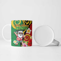 Vanuatu Christmas Ceramic Mug Funny Santa with Namele and Boar Tusk Tribal LT03 - Polynesian Pride