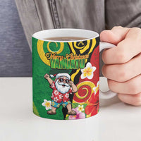 Vanuatu Christmas Ceramic Mug Funny Santa with Namele and Boar Tusk Tribal LT03 - Polynesian Pride