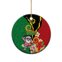 Vanuatu Christmas Ceramic Ornament Funny Santa with Namele and Boar Tusk Tribal LT03 - Polynesian Pride