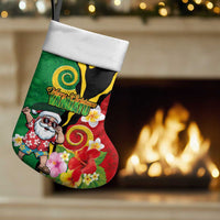 Vanuatu Christmas Stocking Funny Santa with Namele and Boar Tusk Tribal - Polynesian Pride