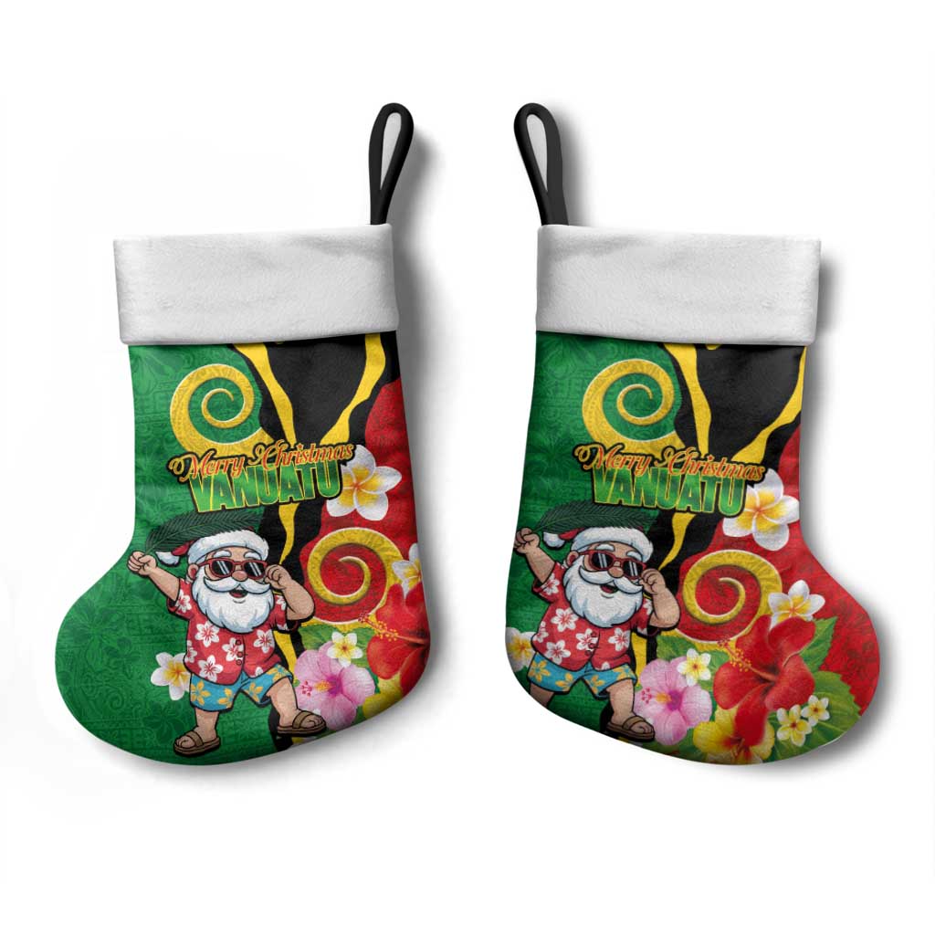 Vanuatu Christmas Stocking Funny Santa with Namele and Boar Tusk Tribal - Polynesian Pride