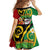 Vanuatu Christmas Family Matching Off Shoulder Short Dress and Hawaiian Shirt Funny Santa with Namele and Boar Tusk Tribal - Polynesian Pride