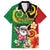 Vanuatu Christmas Family Matching Off Shoulder Short Dress and Hawaiian Shirt Funny Santa with Namele and Boar Tusk Tribal - Polynesian Pride