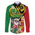 Vanuatu Christmas Family Matching Off Shoulder Short Dress and Hawaiian Shirt Funny Santa with Namele and Boar Tusk Tribal - Polynesian Pride