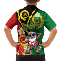 Vanuatu Christmas Family Matching Tank Maxi Dress and Hawaiian Shirt Funny Santa with Namele and Boar Tusk Tribal - Polynesian Pride