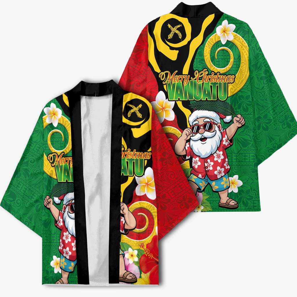 Vanuatu Christmas Kimono Funny Santa with Namele and Boar Tusk Tribal - Polynesian Pride
