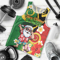 Vanuatu Christmas Men Tank Top Funny Santa with Namele and Boar Tusk Tribal LT03 - Polynesian Pride