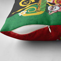 Vanuatu Christmas Pillow Cover Funny Santa with Namele and Boar Tusk Tribal - Polynesian Pride