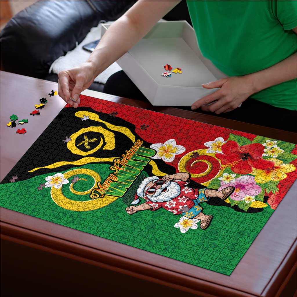 Vanuatu Christmas Puzzle Funny Santa with Namele and Boar Tusk Tribal LT03 - Polynesian Pride