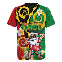Vanuatu Christmas Rugby Jersey Funny Santa with Namele and Boar Tusk Tribal LT03 - Polynesian Pride